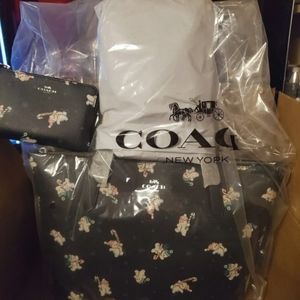 Coach Snowman Zip Top Tote